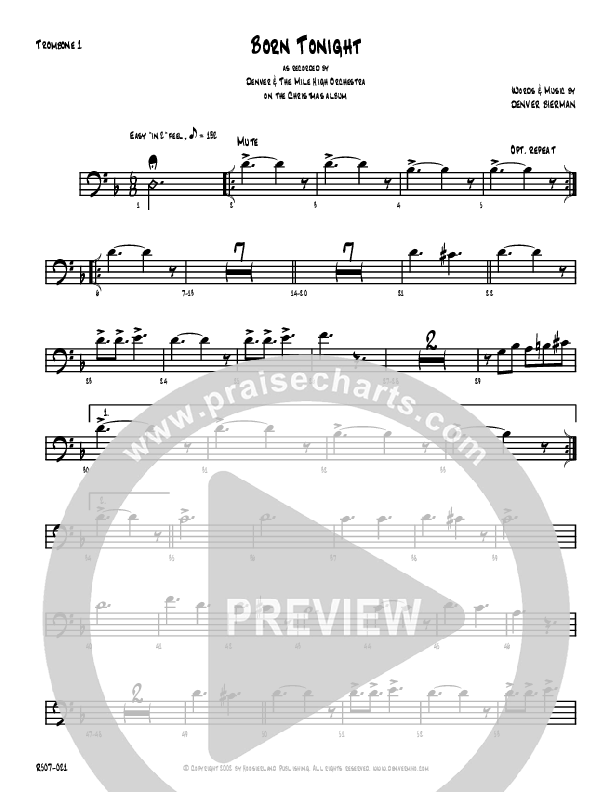 Born Tonight Trombone 1 (Denver Bierman)