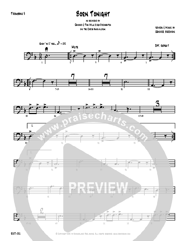 Born Tonight Trombone 3 (Denver Bierman)