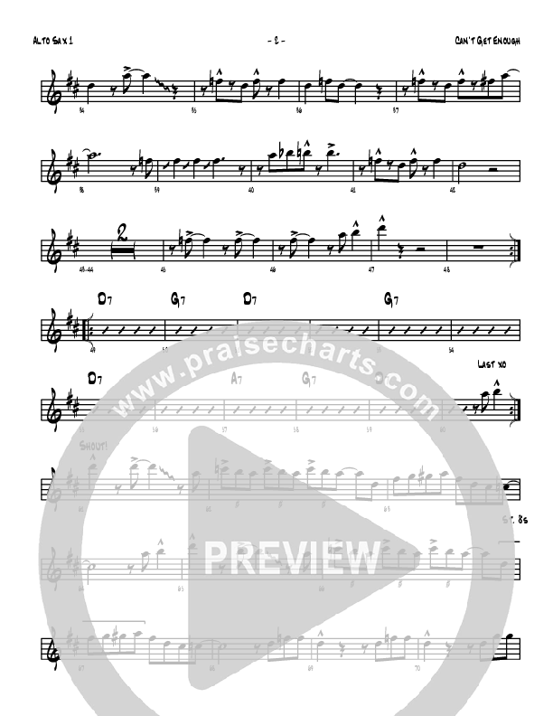 Can't Get Enough Alto Sax 1/2 (Denver Bierman)