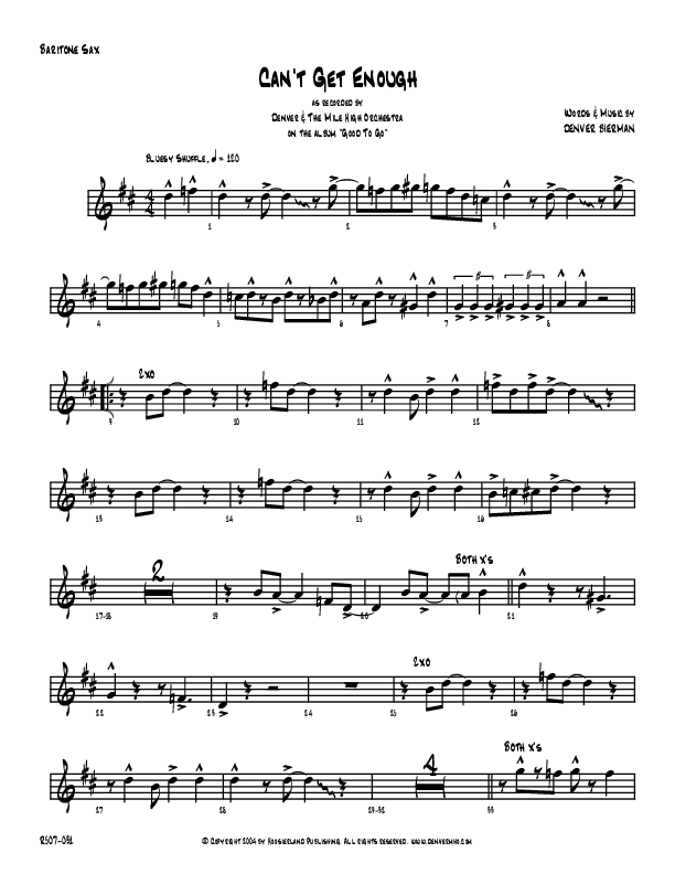 Can't Get Enough Bari Sax (Denver Bierman)