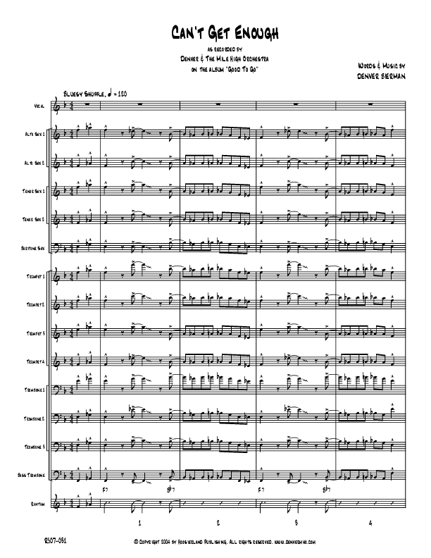 Can't Get Enough Conductor's Score (Denver Bierman)
