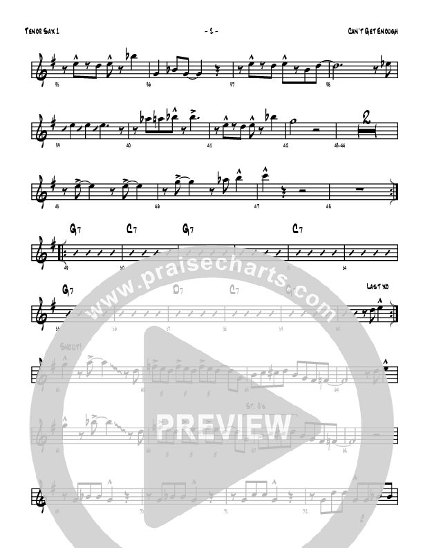 Can't Get Enough Tenor Sax 1/2 (Denver Bierman)