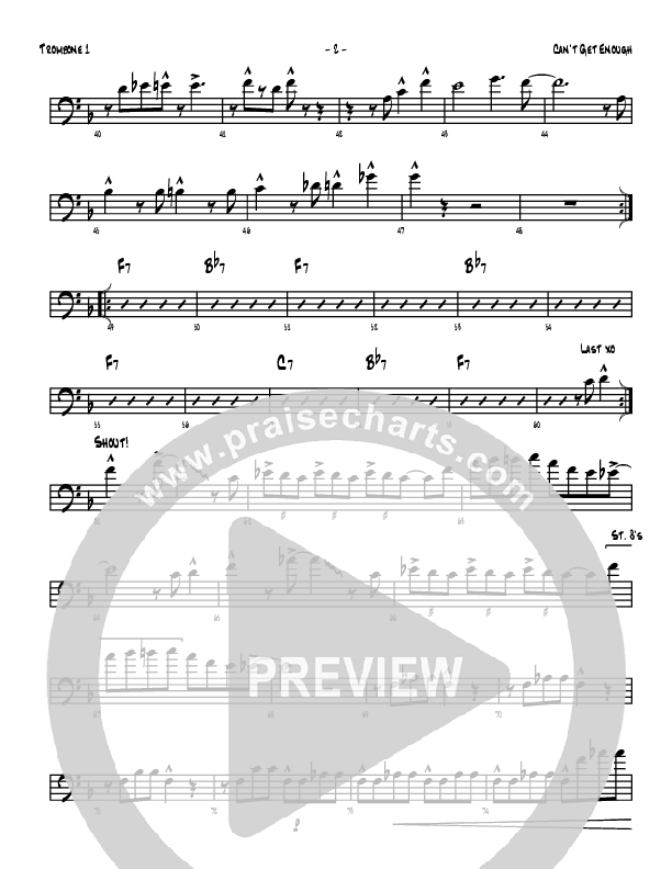 Can't Get Enough Trombone 1 (Denver Bierman)