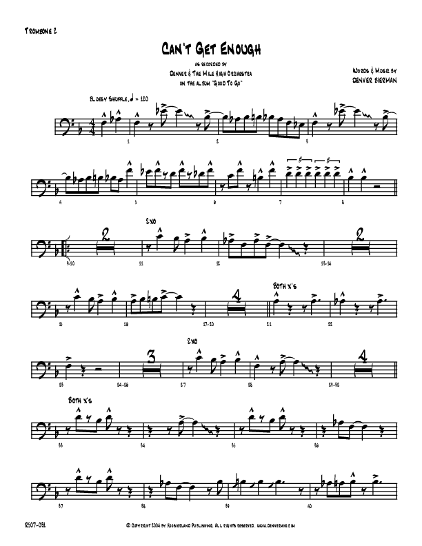 Can't Get Enough Trombone 2 (Denver Bierman)