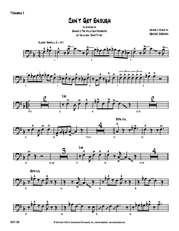 Can't Get Enough Trombone 3 (Denver Bierman)
