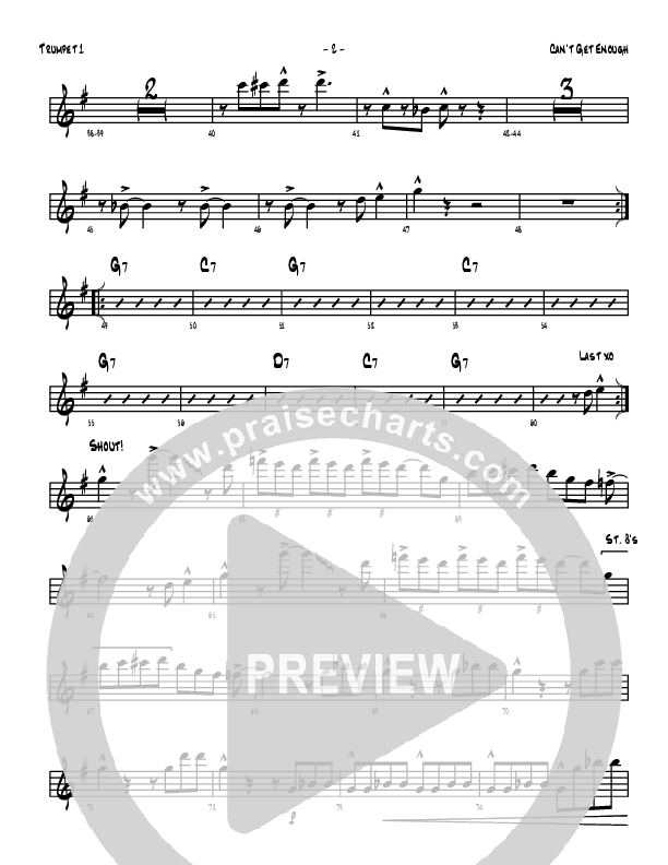 Can't Get Enough Trumpet 1 (Denver Bierman)