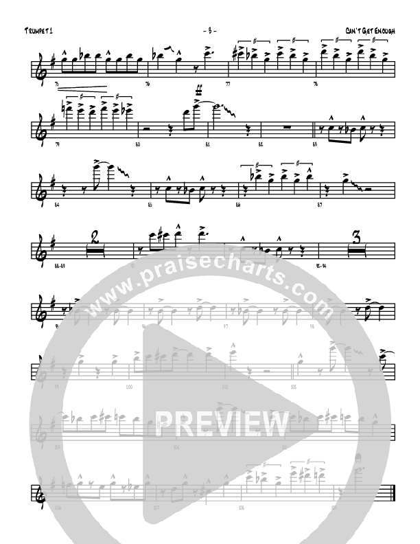 Can't Get Enough Trumpet 1 (Denver Bierman)