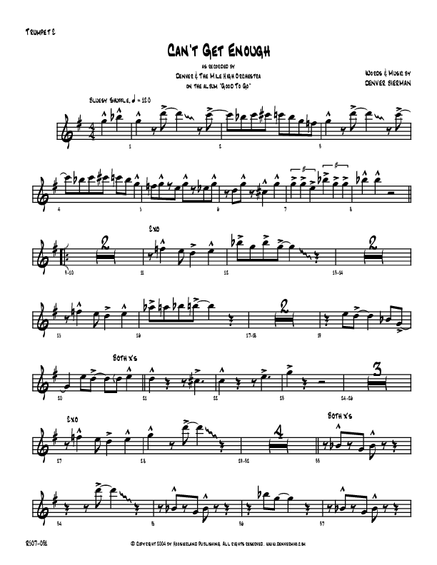 Can't Get Enough Trumpet 2 (Denver Bierman)