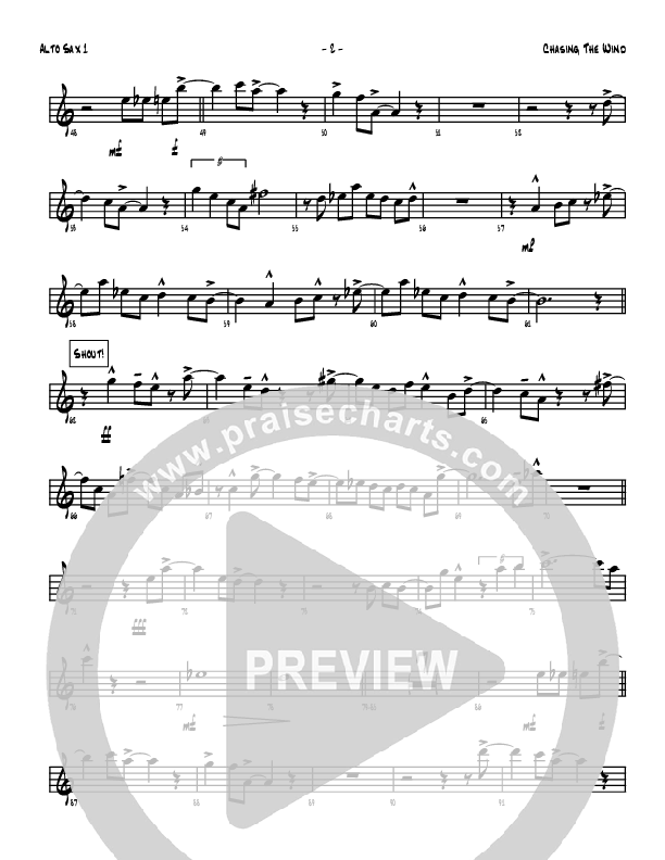 Chasing The Wind Alto Sax 1/2 (Denver Bierman)