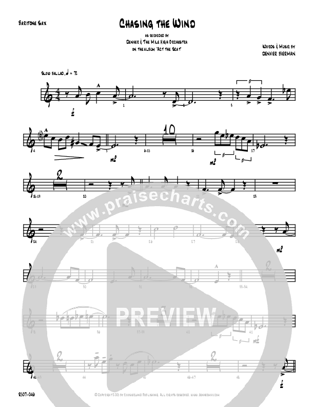 Chasing The Wind Bari Sax (Denver Bierman)