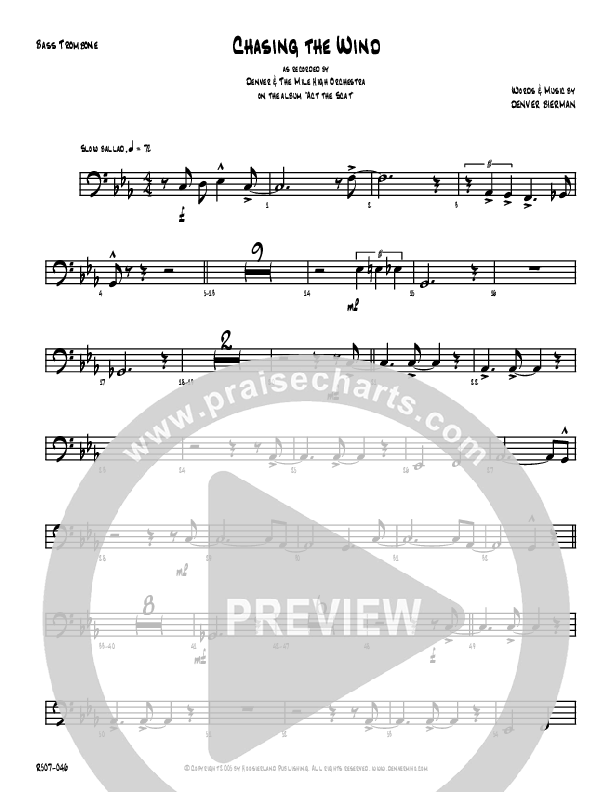 Chasing The Wind Bass Trombone (Denver Bierman)