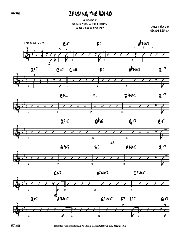 Chasing The Wind Rhythm Chart (Denver Bierman)