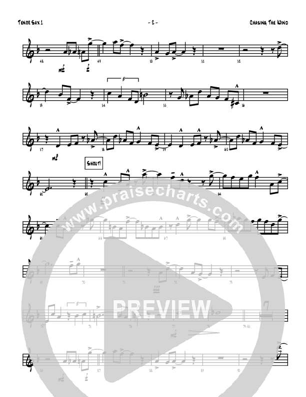 Chasing The Wind Tenor Sax 1/2 (Denver Bierman)