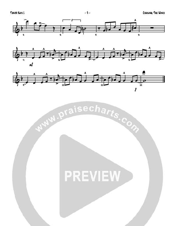 Chasing The Wind Tenor Sax 1/2 (Denver Bierman)