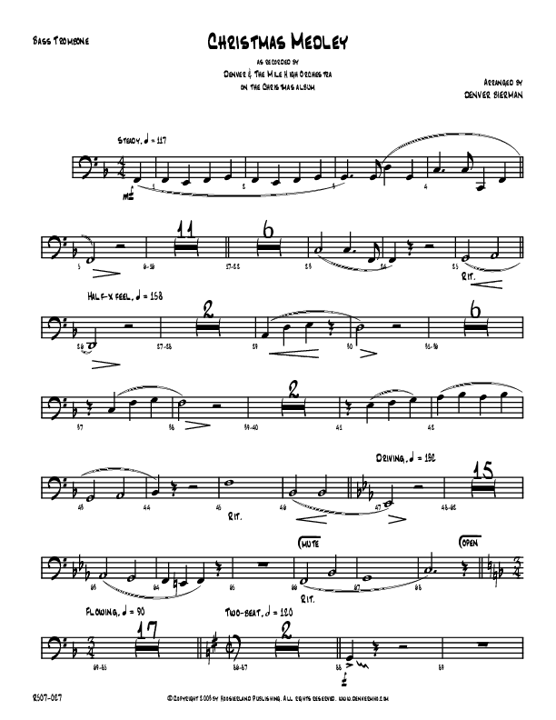 Christmas Medley Bass Trombone (Denver Bierman)