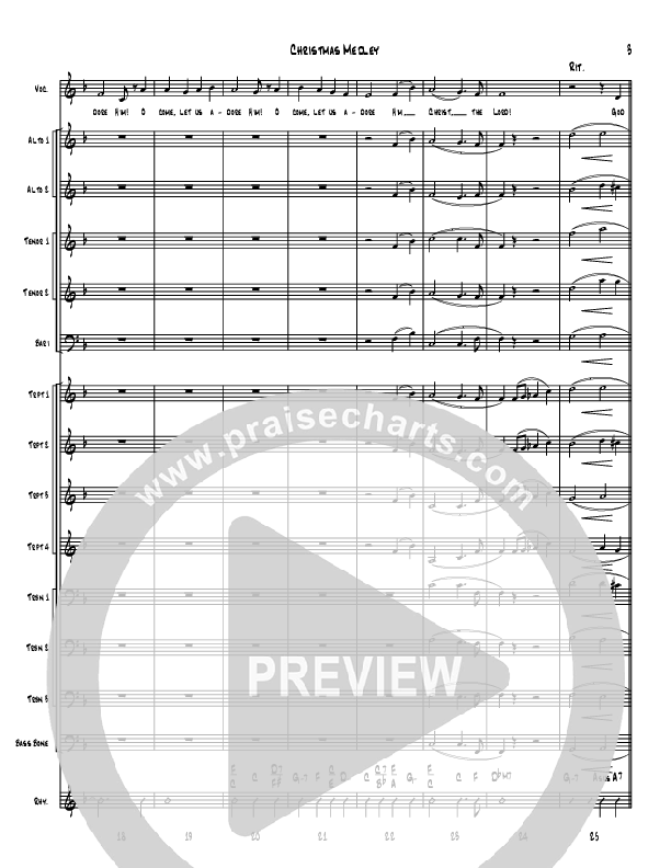 Christmas Medley Conductor's Score (Denver Bierman)