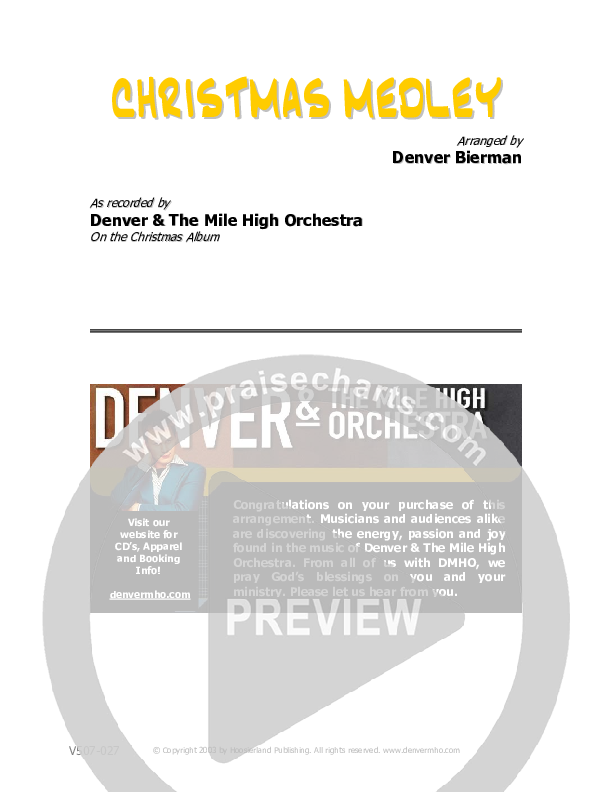Christmas Medley Orchestration (Denver Bierman)