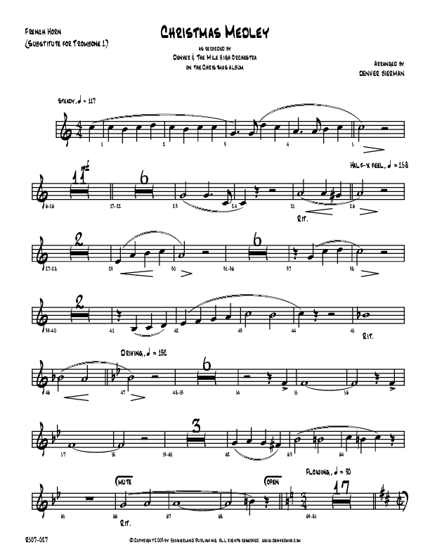 Christmas Medley French Horn (Denver Bierman)