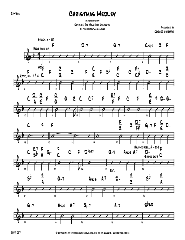 Christmas Medley Rhythm Chart (Denver Bierman)