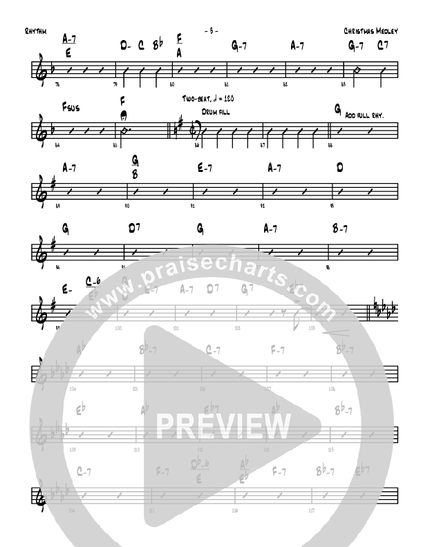 Christmas Medley Rhythm Chart (Denver Bierman)
