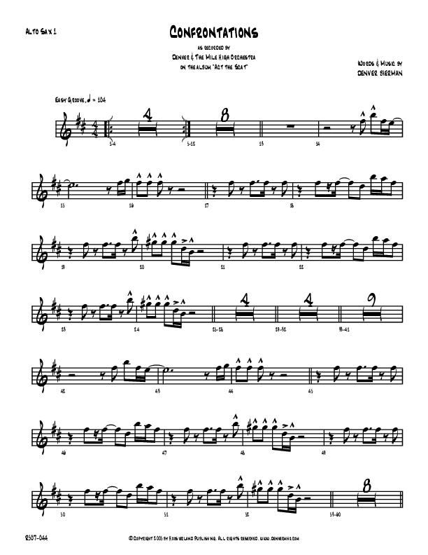 Confrontations Alto Sax 1/2 (Denver Bierman)