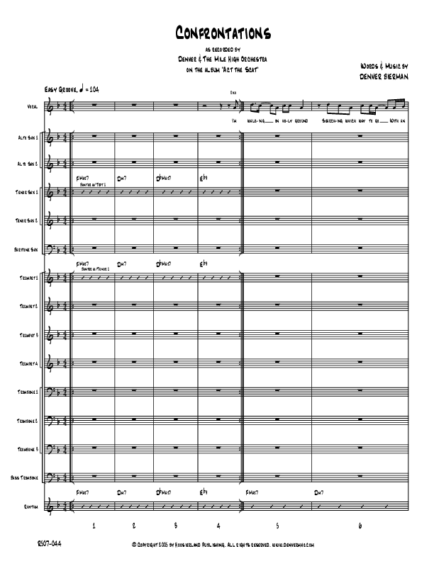 Confrontations Conductor's Score (Denver Bierman)