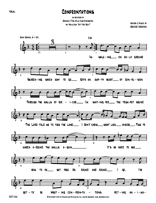 Confrontations Lead Sheet (Denver Bierman)