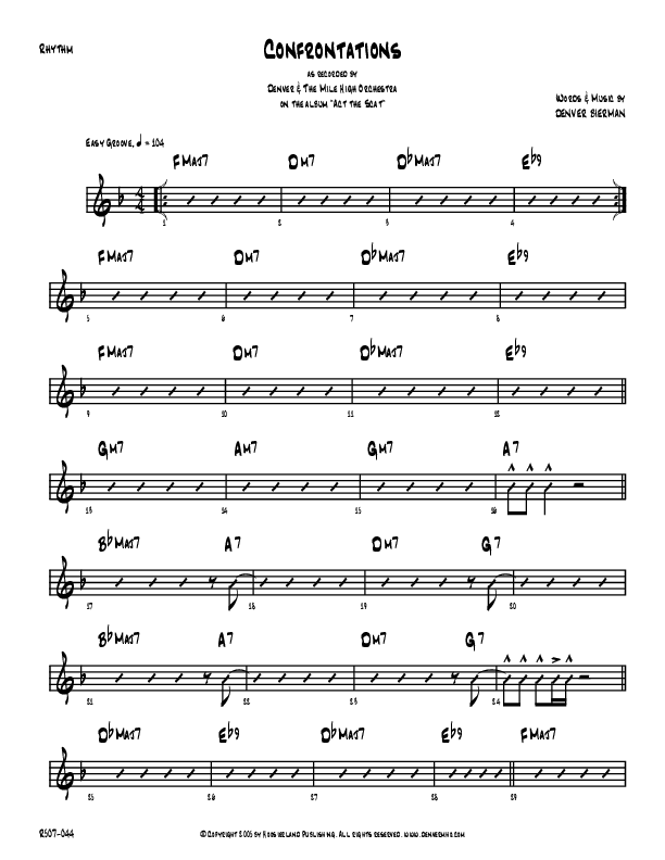 Confrontations Rhythm Chart (Denver Bierman)