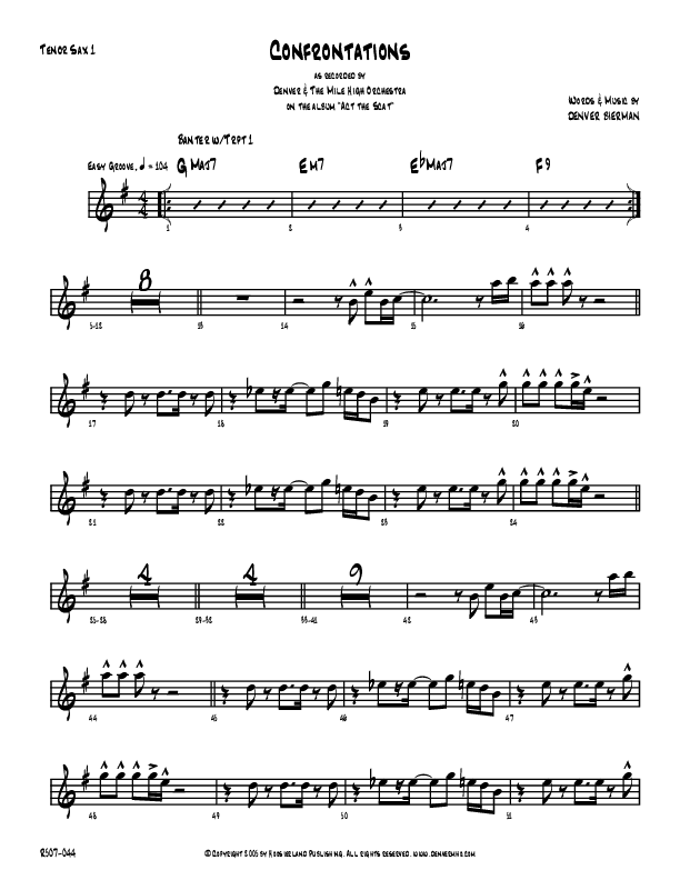 Confrontations Tenor Sax 1/2 (Denver Bierman)