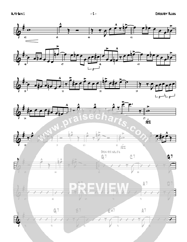 Corduroy Blues Alto Sax 1/2 (Denver Bierman)