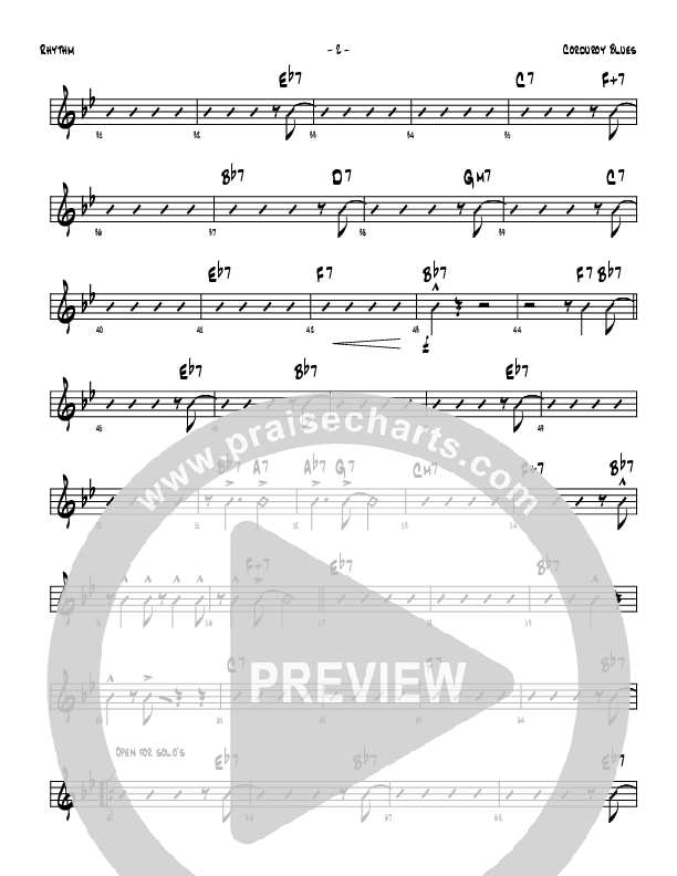 Corduroy Blues Rhythm Chart (Denver Bierman)