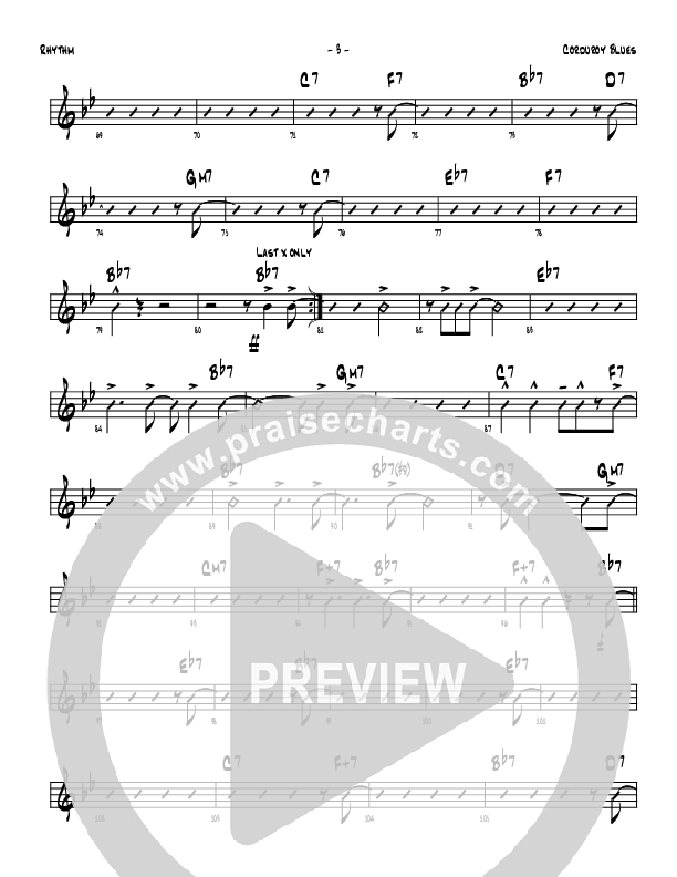 Corduroy Blues Rhythm Chart (Denver Bierman)