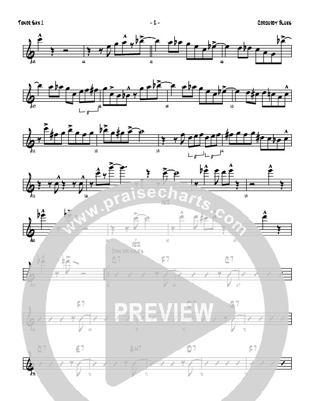 Corduroy Blues Tenor Sax 1/2 (Denver Bierman)