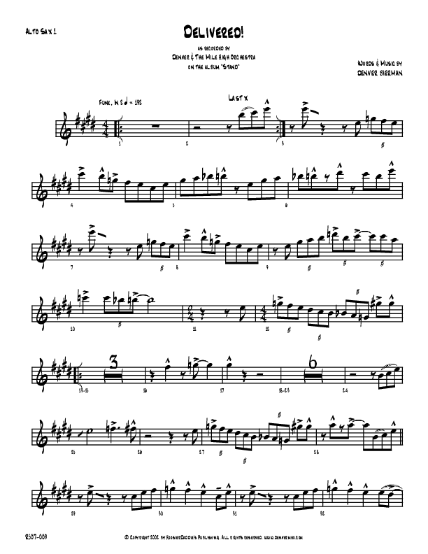 Delivered Alto Sax (Denver Bierman)