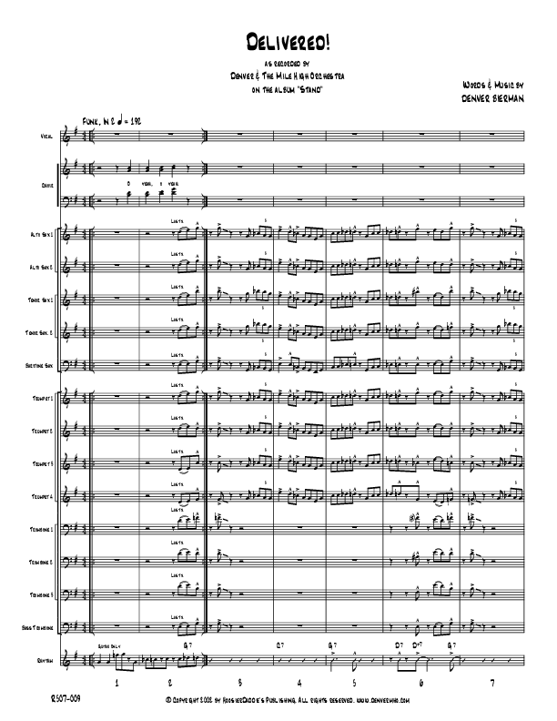 Delivered Conductor's Score (Denver Bierman)