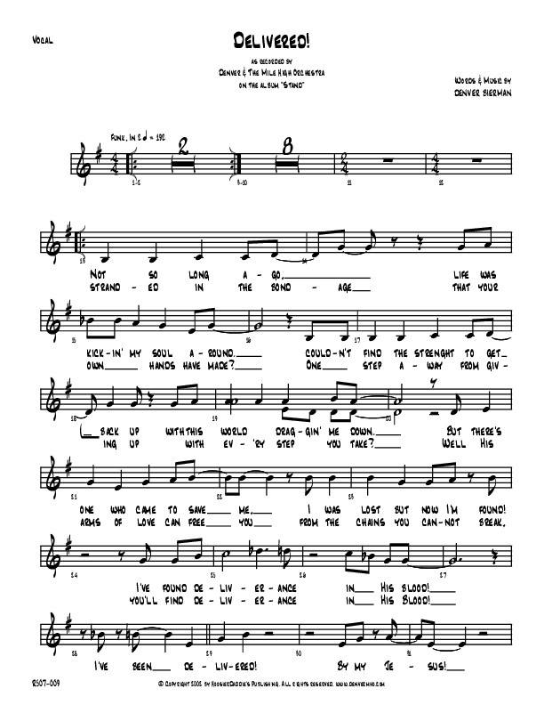 Delivered Lead Sheet (Denver Bierman)