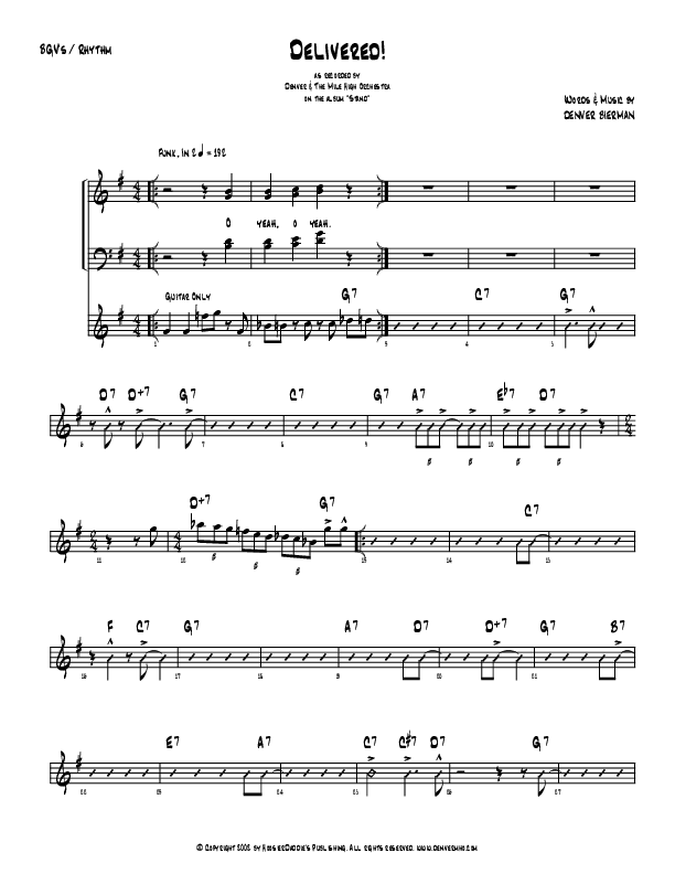 Delivered Rhythm Chart (Denver Bierman)