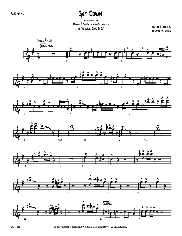 Get Down Alto Sax 1/2 (Denver Bierman)