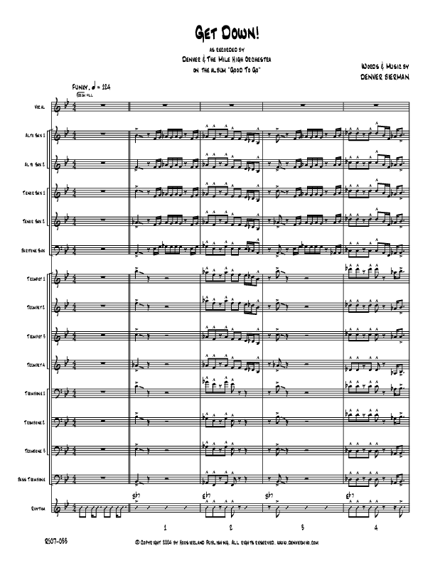 Get Down Conductor's Score (Denver Bierman)