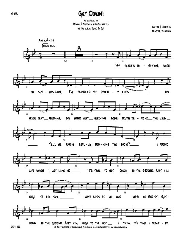 Get Down Lead Sheet (Denver Bierman)