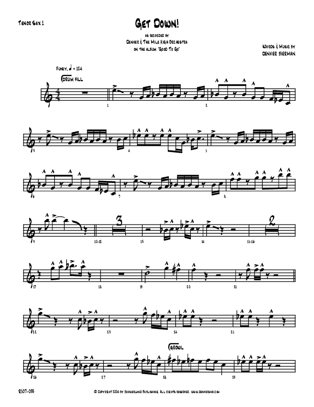 Get Down Tenor Sax 1/2 (Denver Bierman)