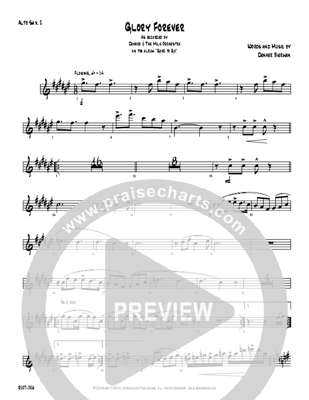 Glory Forever Alto Sax 1/2 (Denver Bierman)