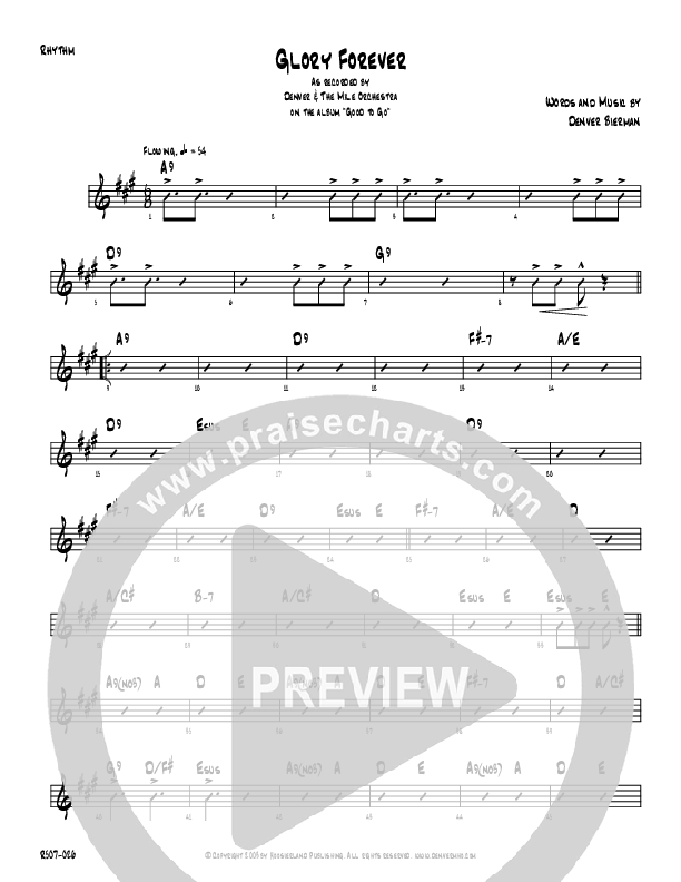Glory Forever Rhythm Chart (Denver Bierman)