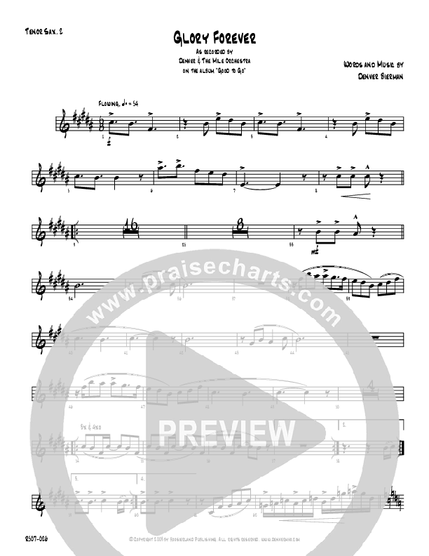 Glory Forever Tenor Sax 1/2 (Denver Bierman)