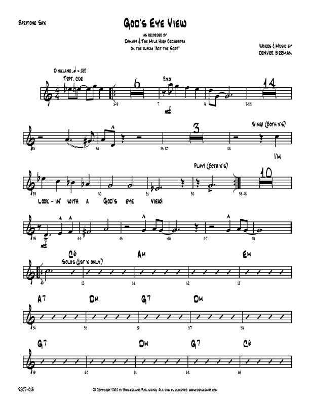 God's Eye View Bari Sax (Denver Bierman)