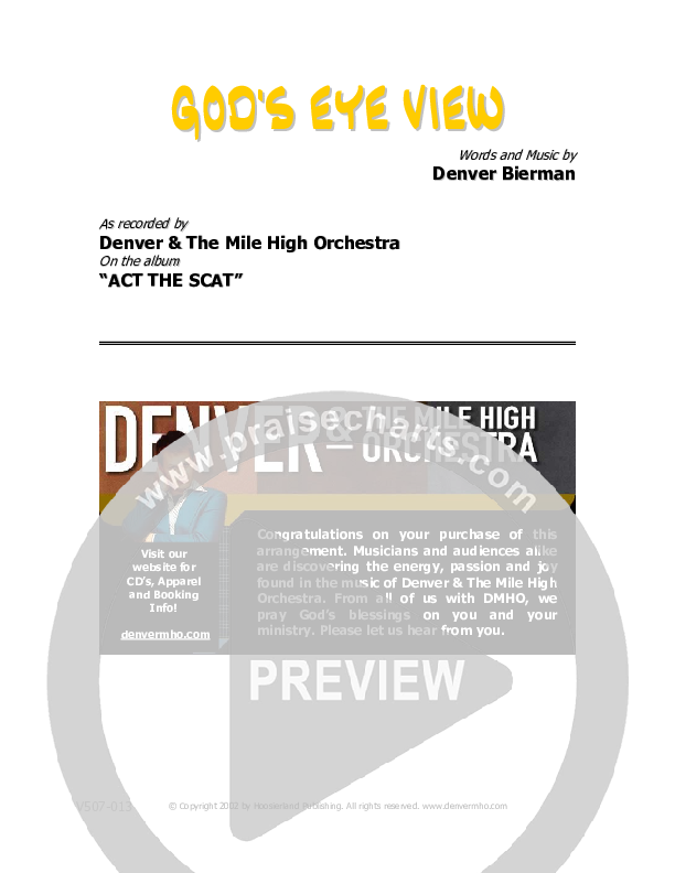 God's Eye View Cover Sheet (Denver Bierman)