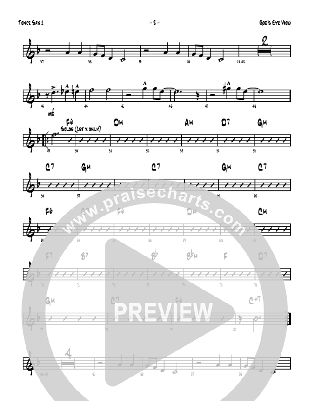 God's Eye View Tenor Sax 1/2 (Denver Bierman)