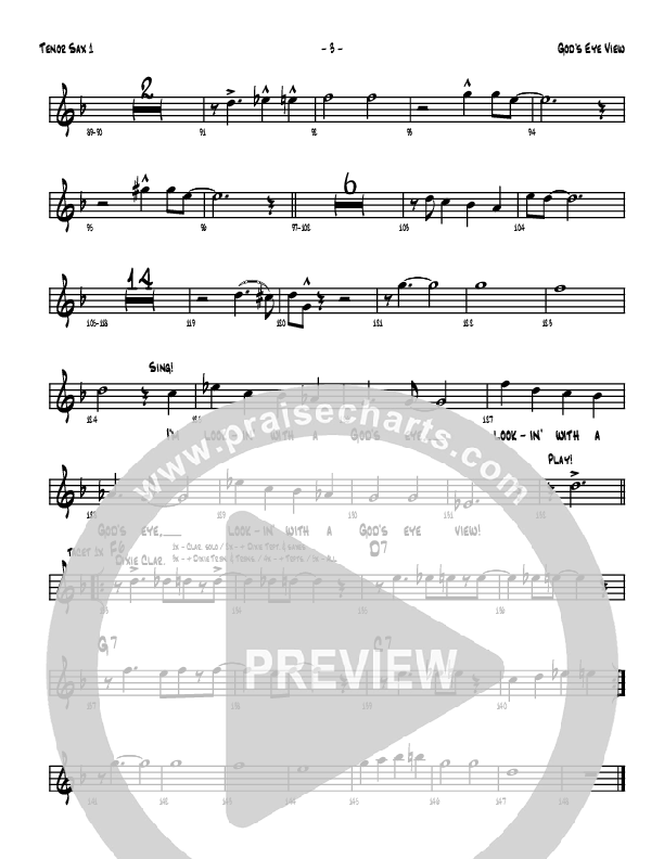 God's Eye View Tenor Sax 1/2 (Denver Bierman)