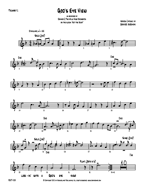 God's Eye View Trumpet 1 (Denver Bierman)