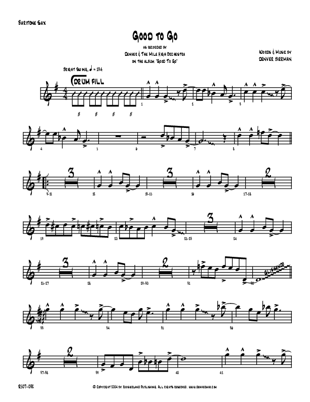 Good To Go Bari Sax (Denver Bierman)
